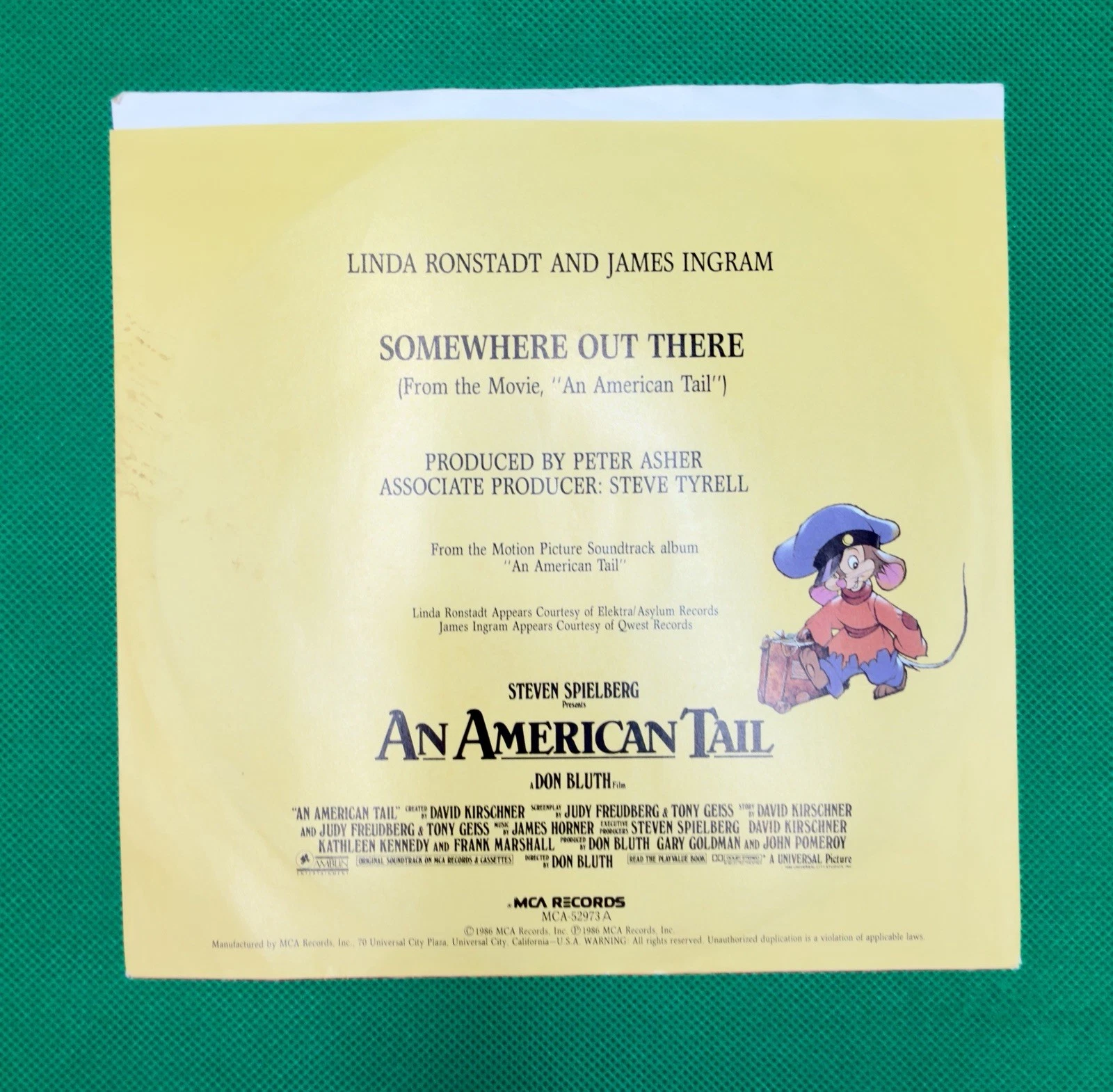An American Tail — “Somewhere Out There” MCA Single photo 2