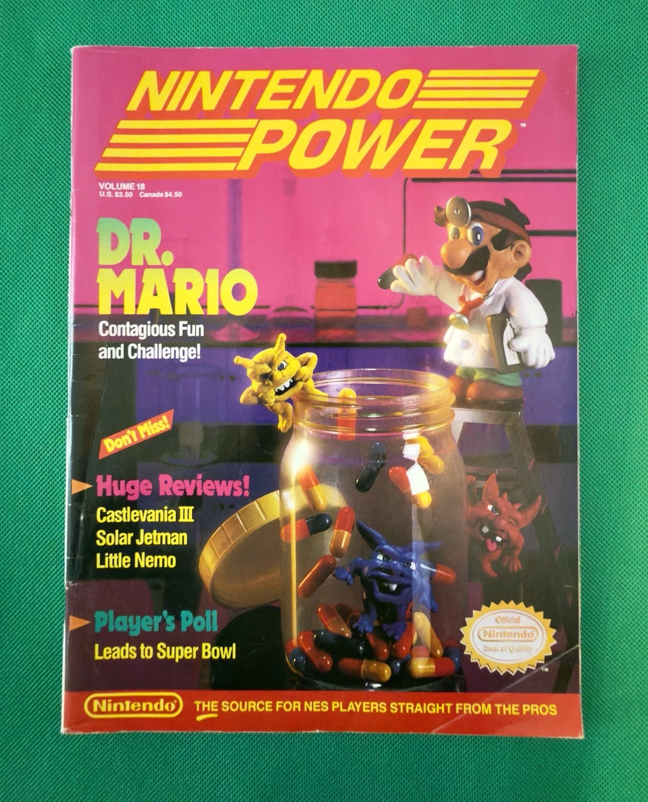 Nintendo Power #18 — Dr. Mario / Mega Man 3